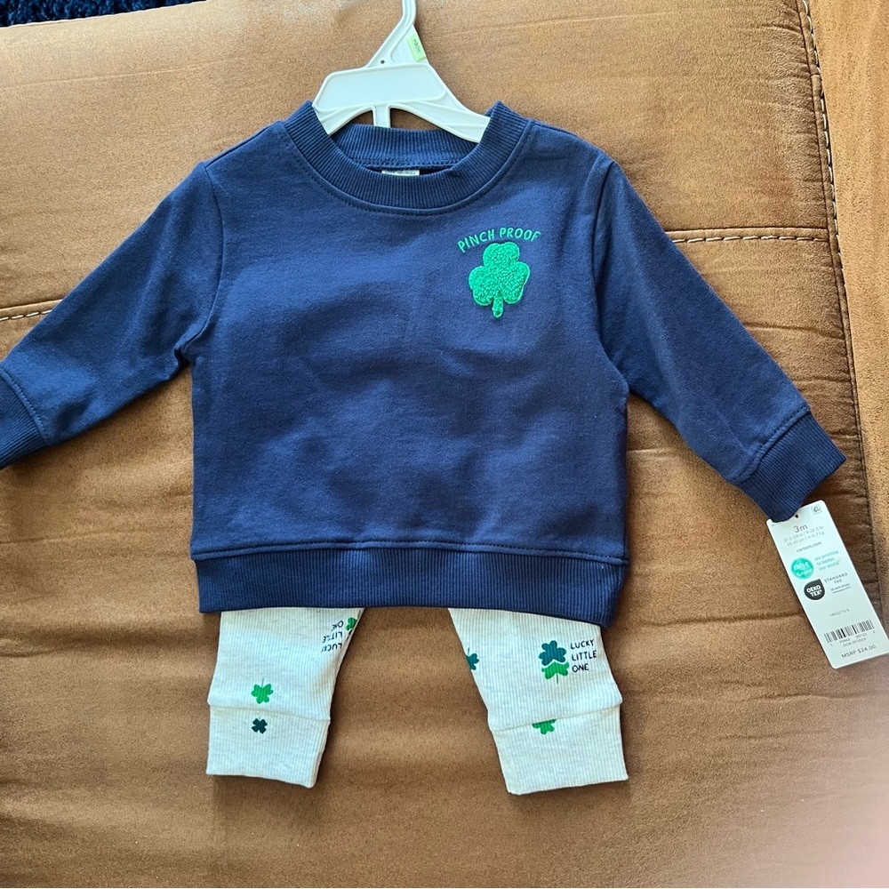 Carter's Navy and Green Kids Matching Set